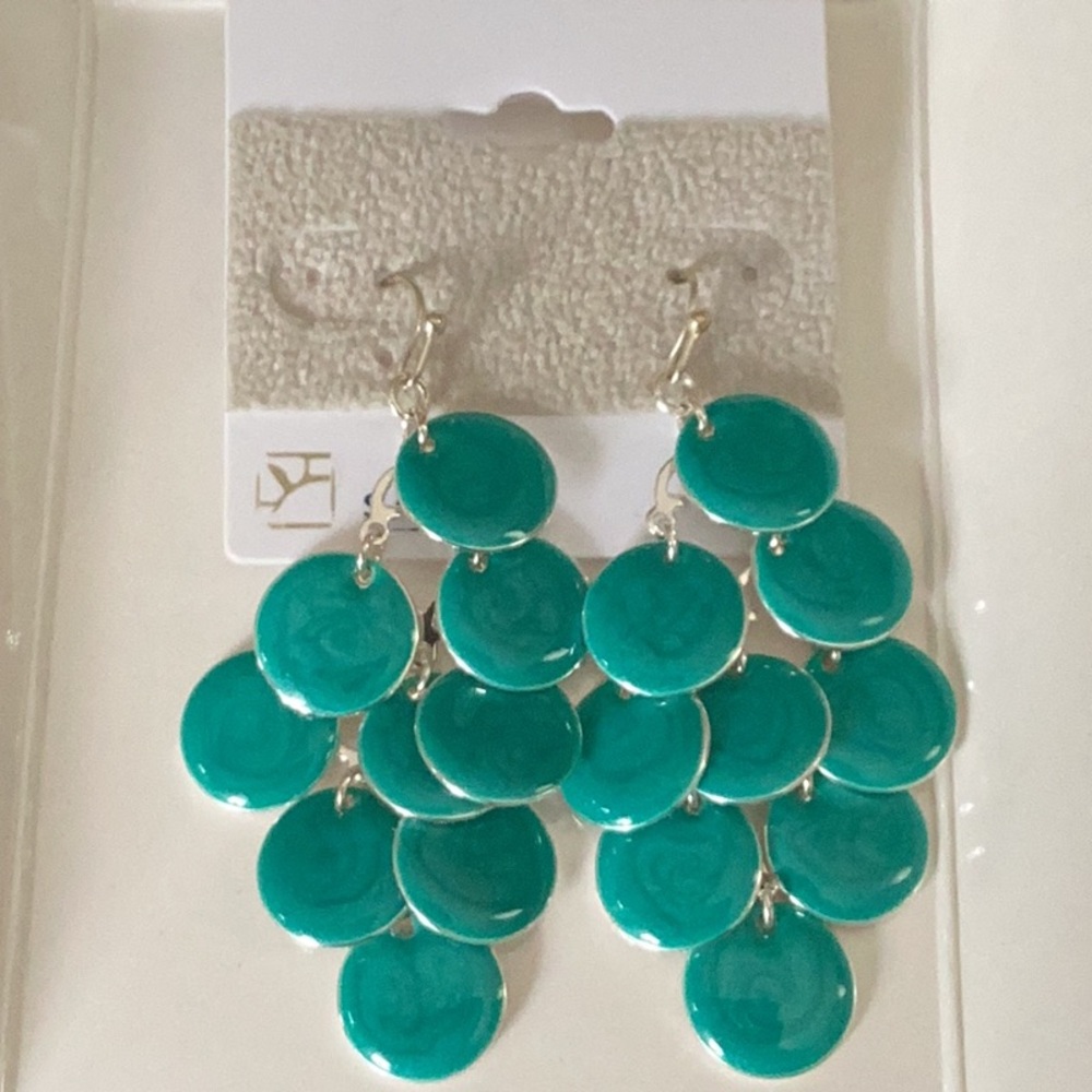 2 1/2 inch turquoise Earring